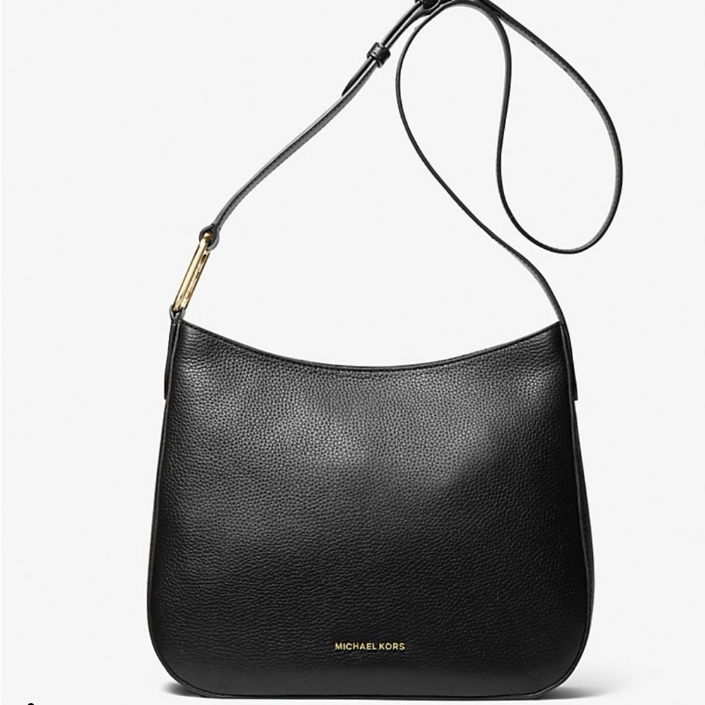 Michael Kors Black Pebbled Leather Shoulder Bag